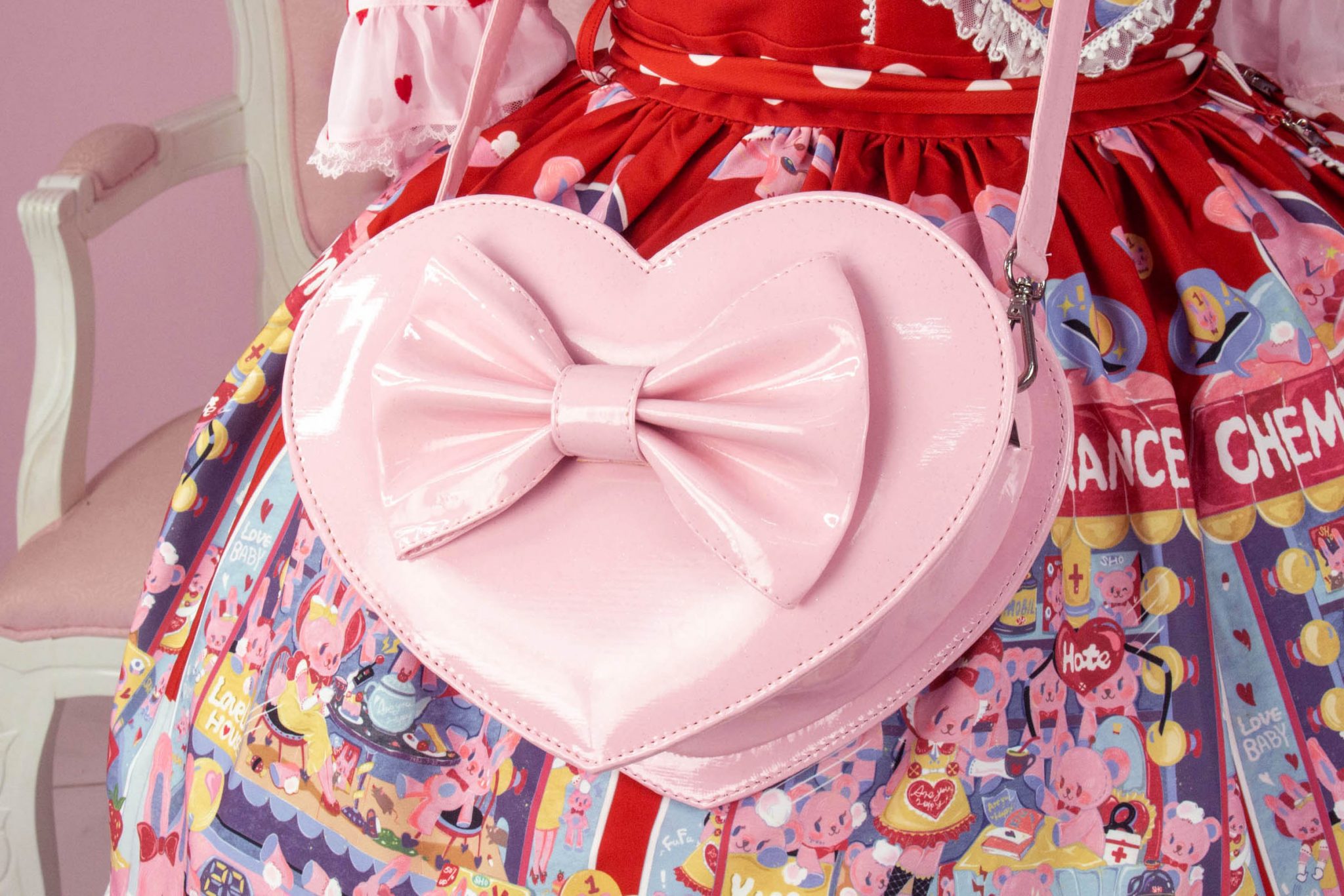 Pink Heart Game Day Bag