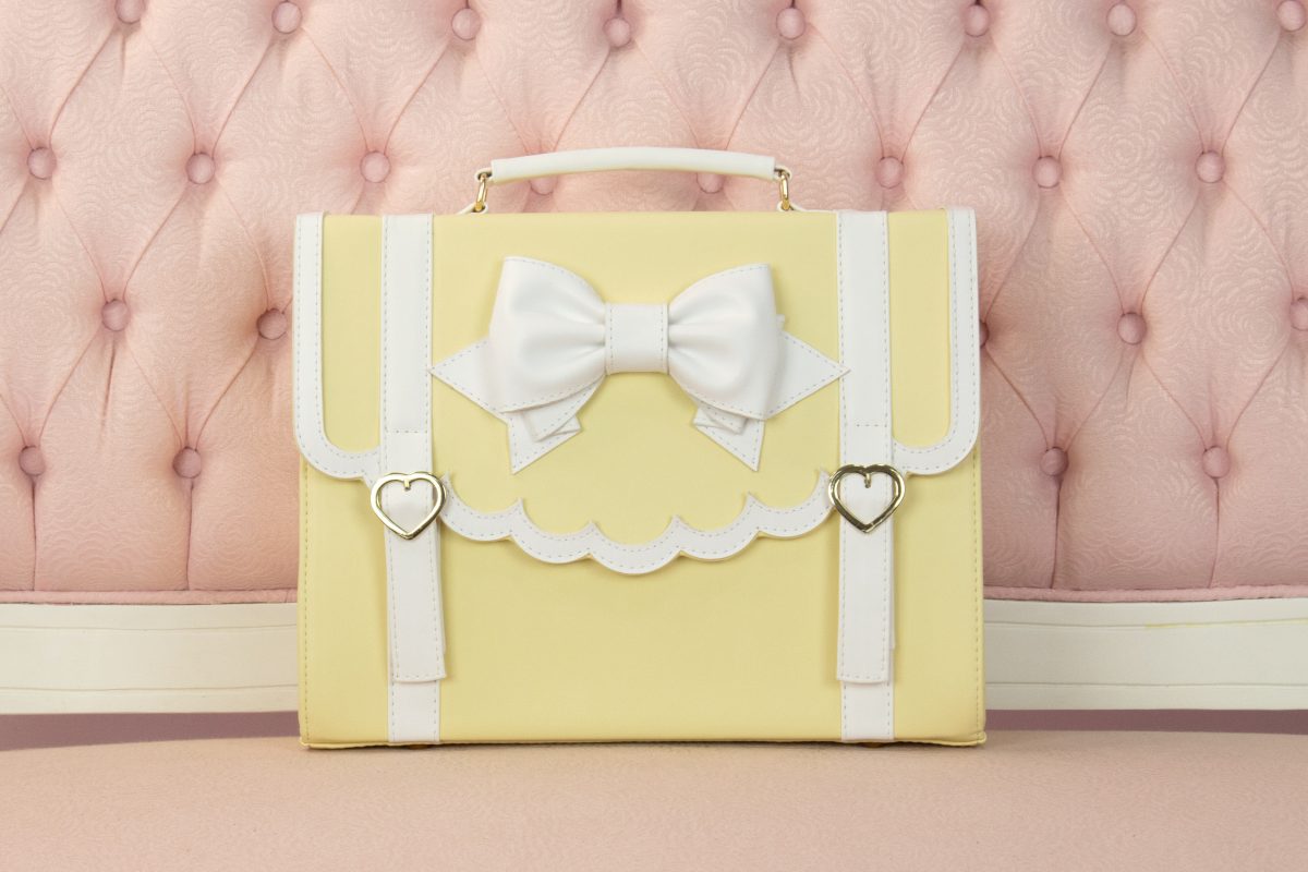 Frilly Academy 3way Bag -Pastel Yellow with White – Cotton Candy Feet