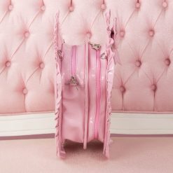 Shiny pink with glitter - Side