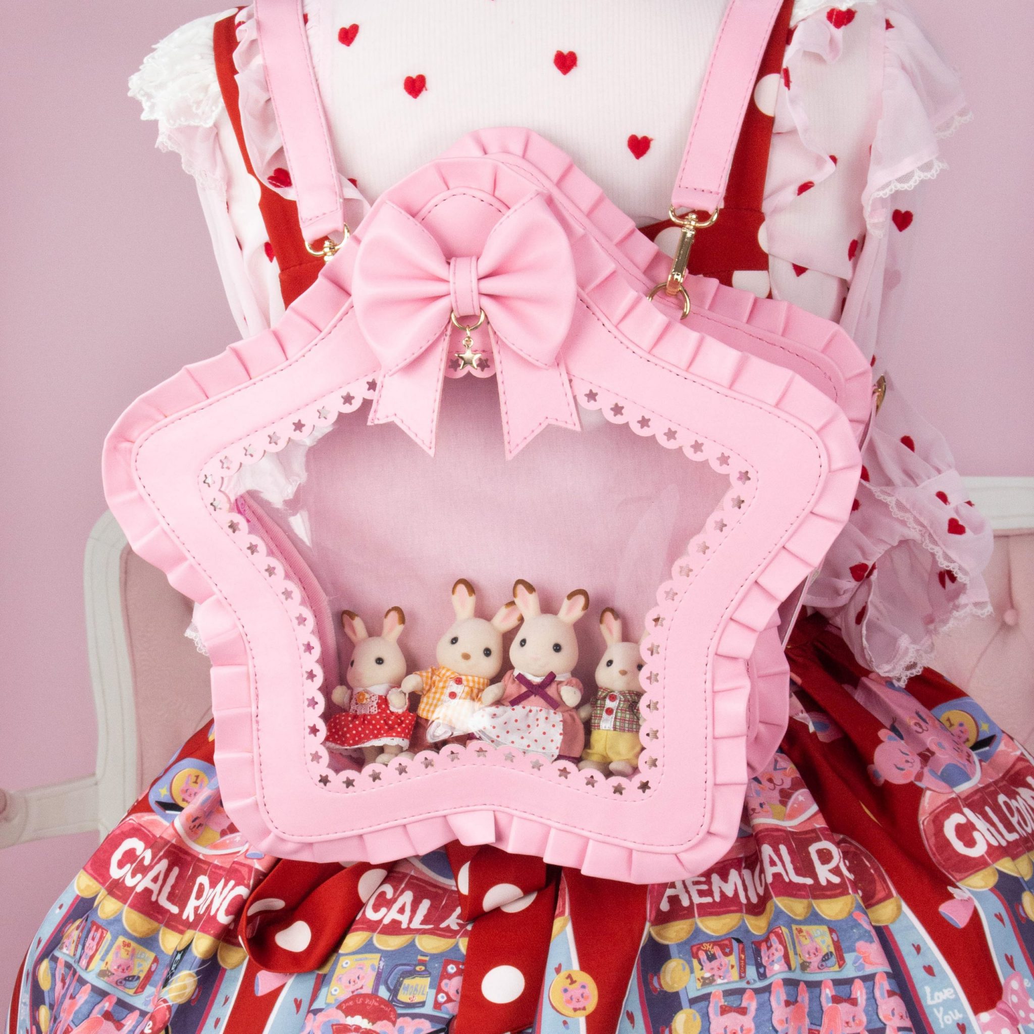 Buy PREORDER Strawberry Heart Ita Bag Red Heart Bag Heart Ita Online in  India 