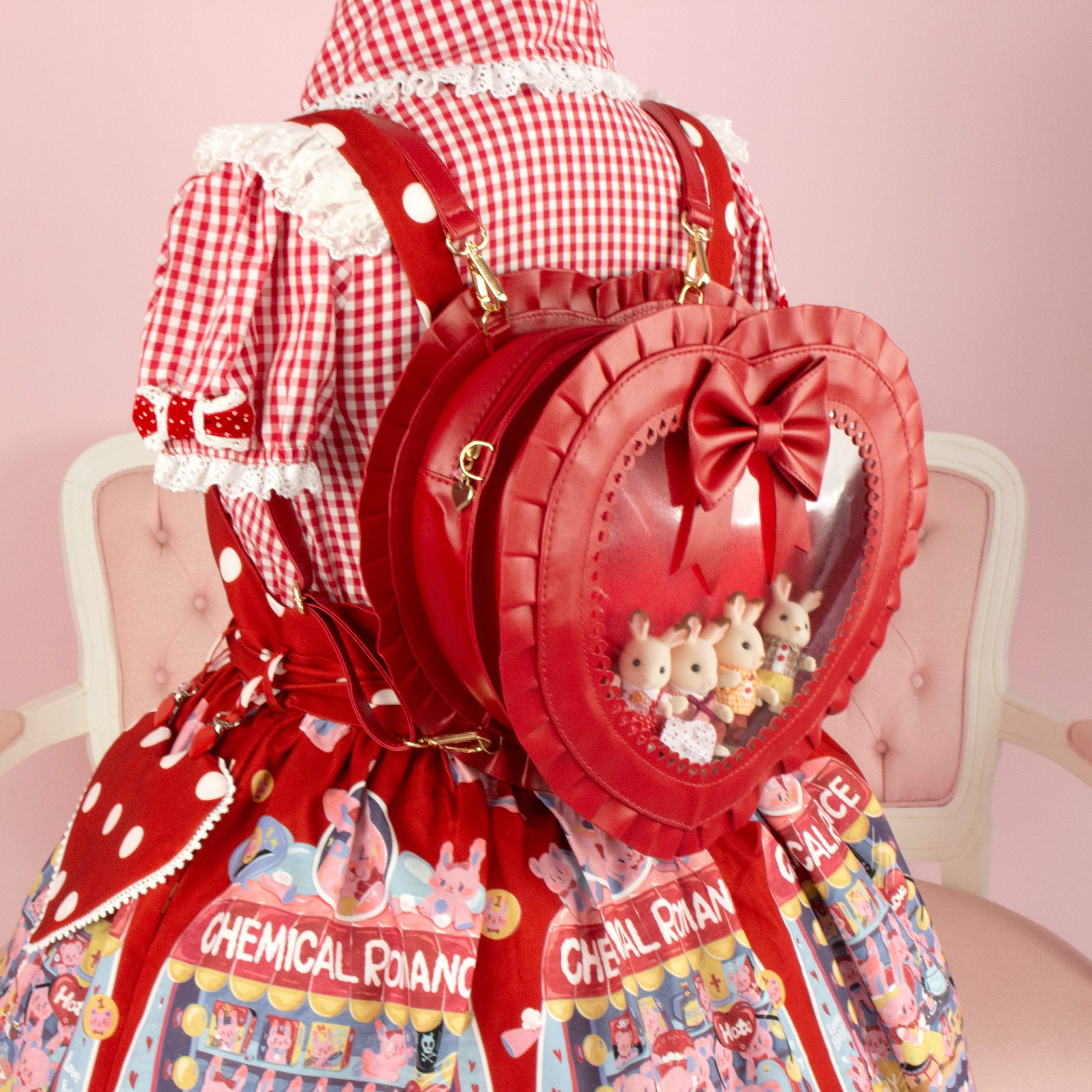 Buy PREORDER Strawberry Heart Ita Bag Red Heart Bag Heart Ita Online in  India 
